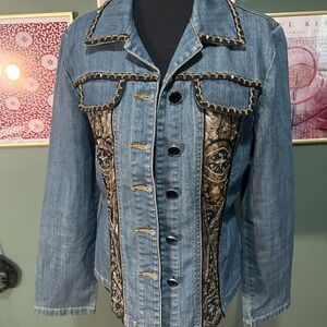 Just Be Vintage Classic Blue Denim Jacket Size 8 🧚‍♀️